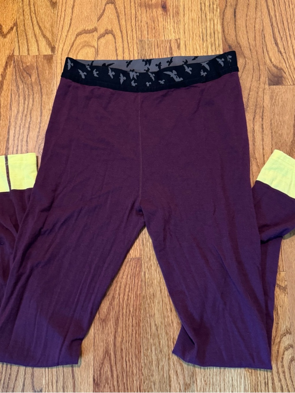 Oiselle Jane Johns Long Johns Merino Wool Bottoms - Colorblocked size 10